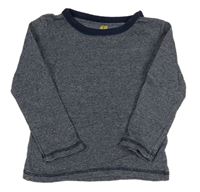 Tmavomodro-bílé proužkaté triko H&M