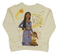 Smetanová mikina s potiskem - Přání Disney