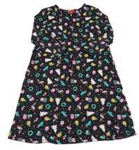 Černé bavlněné šaty s obrázky George