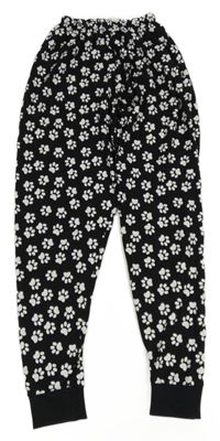 Černé pyžamové kalhoty s tlapkami