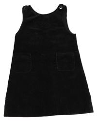 Černé manšestrové šaty