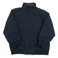 Tmavomodrá plátěná jarní bunda Next