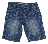 Modré vzorované riflové kraťasy Pepperts
