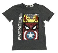Tmavošedé tričko s překlápěcími flitry - Avengers Marvel