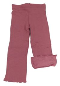 Růžové zateplené flare tepláky zn. F&F