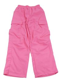 Neonově růžové volné kalhoty s kapsami zn. Shein