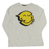 Bílé triko se smajlíkem