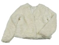 Smetanový kožešinový podšitý kabátek H&M