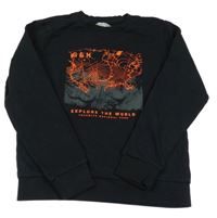 Černá mikina s potiskem 