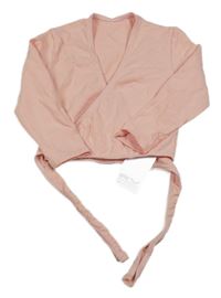 Nové - Světlerůžové zavinovací bolérko 