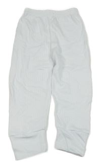Bílé žebrované spodní kalhoty