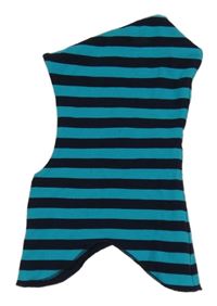 Tmavomodro-azuvá pruhovaná kukla 