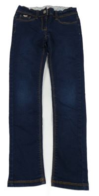 Tmavomodré skinny rifle 