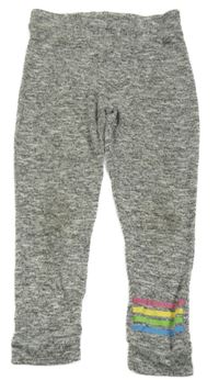 Šedé úpletové tepláky s pruhy Matalan