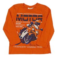 Červené triko s motorkářem 