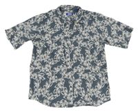 Modrošedo-bílá květovaná košile Jack & Jones