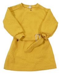 Žluté strukturované teplákové šaty River Island