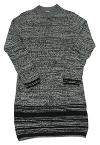 Šedé melírované pletené šaty H&M
