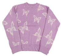 Lila svetr s motýly Primark