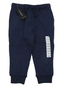 Nové - Tmavomodré cuff tepláky Dunnes 