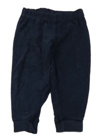 Tmavomodré froté kalhoty Lupilu