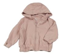 Světlerůžová propínací mikina s kapucí F&F