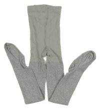 Šedo-stříbrné punčocháče H&M