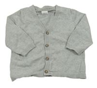 Šedý propínací svetr H&M