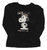 Černé triko se Snoopym 