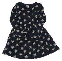 Tmavomodré bavlněné šaty s hvězdami Next 