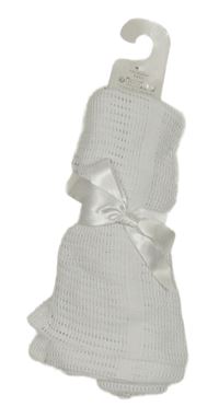 Nové - Bílá háčkovaná deka Primark