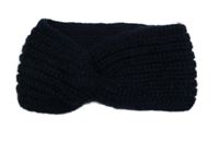 Tmavomodrá pletená čelenka