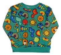 Zelená mikina s dinosaury Dunnes