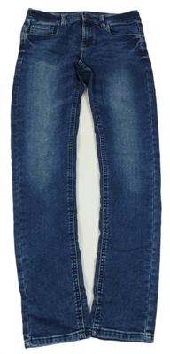 Tmavomodré teplákové rifle C&A