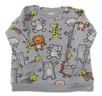 Lila mikina se zvířátky Next 