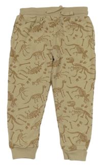 Béžové tepláky s dinosaury Nutmeg