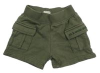 Khaki teplákové kraťasy s kapsami River Island