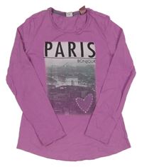 Růžové triko s městem S. Oliver