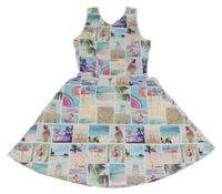 Barevné kostkované šaty s plážovým motivem H&M