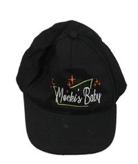 Černá plátěná kšiltovka s nápisem 