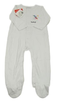 Nové - Bílý overal s ptáčkem Imagine