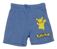 Modré teplákové kraťasy s Pikachu H&M