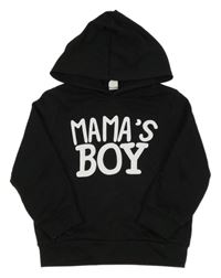 Černá mikina s nápisem a kapucí Shein