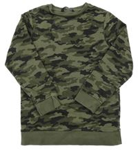 Khaki-černá army mikina George 