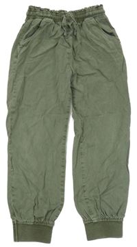 Khaki lehké cuff kalhoty Next
