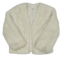 Smetanová kožešinová podšitá bunda H&M