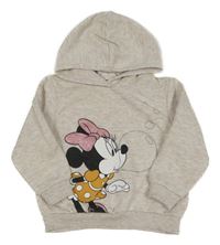 Béžová melírovaná mikina s Mickeym a kapucí H&M