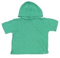 Zelené melírované tričko s kapucí GAP