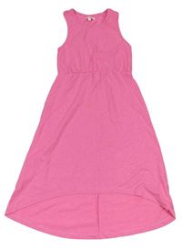 Růžové melírované letní dlouhé šaty s kapsou Bluezoo