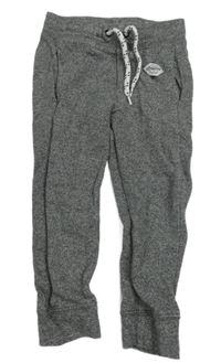 Tmavošedé melírované chino tepláky s nášivkou H&M